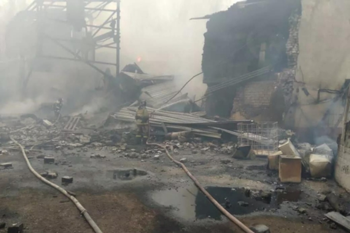 러시아 중부 랴잔주의 화약 제조 공장에서 화재가 발생해 17명이 숨진 현장 모습. 연합뉴스
