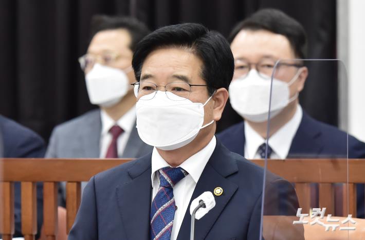 국회 정보위, 경찰청 국정감사 출석한 김창룡 경찰청장