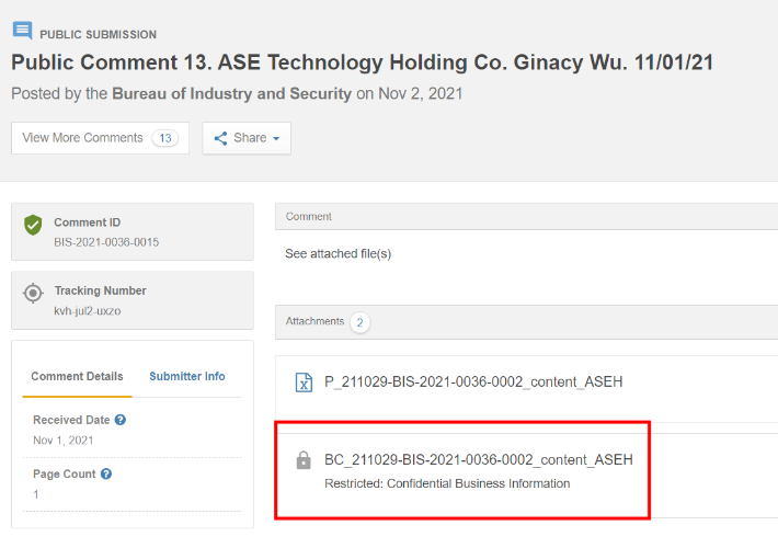 대만의 패키징업체 ASE는 공개된 정보와 별개로 기밀 파일을 따로 제출했다. 홈페이지 캡처.