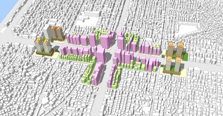 군자역 일대 공간구상도. 광진구 제공 