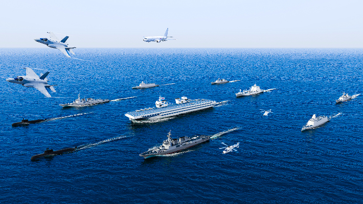 지난 2월 해군이 공개한 경항공모함 전투단 개념도. 해군 제공