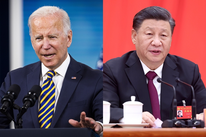 조 바이든 미국 대통령, 시진핑 중국 국가 주석. 연합뉴스