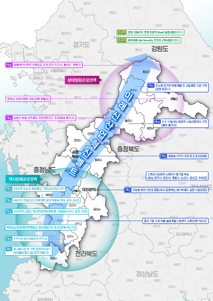 내륙 첨단권 종합발전계획 구상도. 충남도 제공