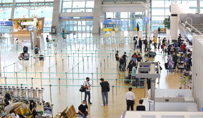 인천공항 출국장. 연합뉴스