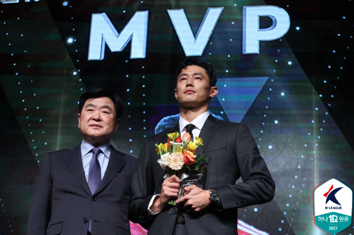 2년 연속 K리그2 MVP에 오른 안병준. 한국프로축구연맹 제공
