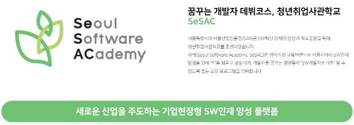 청년취업사관학교 홈페이지 캡처