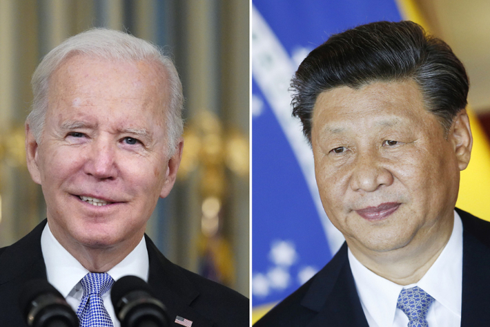조 바이든 미국 대통령(좌), 시진핑 중국 국가주석(우). 폴리티코 캡처