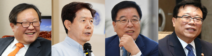 왼쪽부터 영남대학교 이상천, 이효수, 김광림, 이동필 특임석좌교수. 영남대 제공