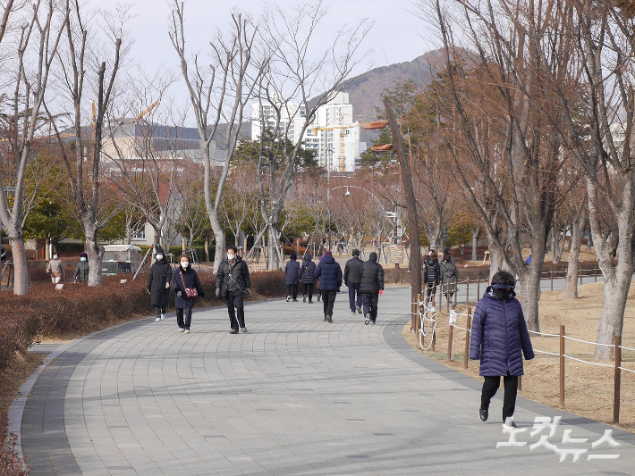 겨울 부산시민공원. 송호재 기자