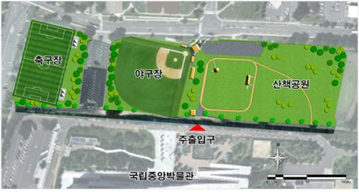 스포츠필드 반환 부지 조성 계획안. 국토교통부 제공