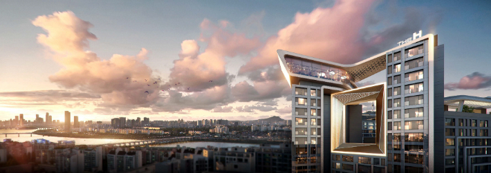 디에이치 르헤븐 최상층 커뮤니티 투시도. 현대건설 제공 