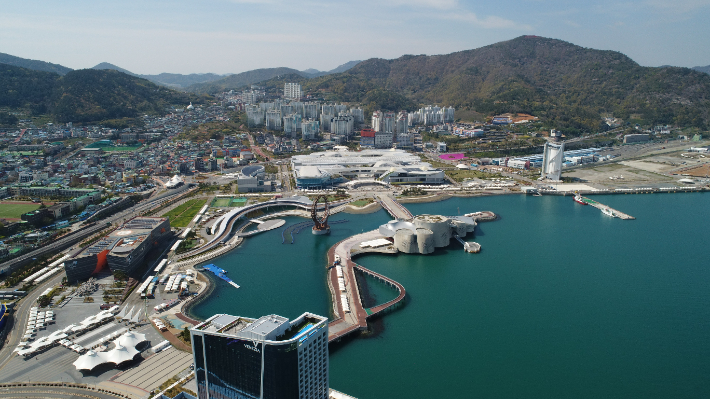 여수세계박람회장 항공사진. 여수시 제공