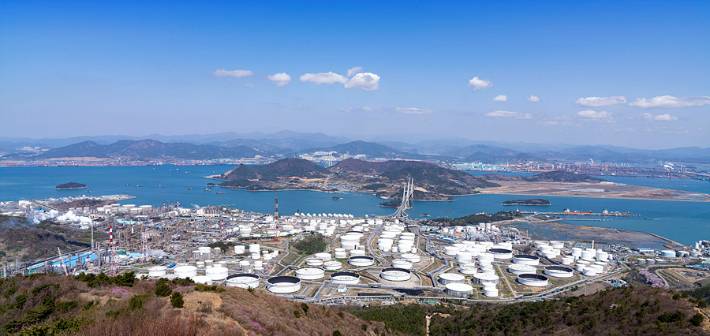 전남 여수국가산단 항공사진. 여수시 제공