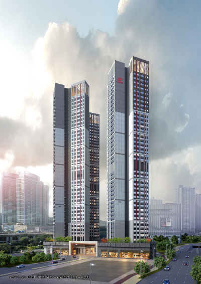 '힐스테이트 천안아산역 듀클래스' 투시도. 현대엔지니어링 제공