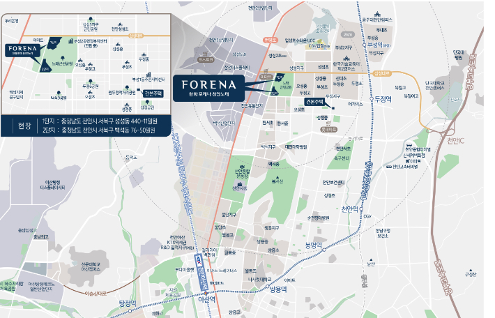 '한화 포레나 천안노태' 위치도. 한화건설 제공