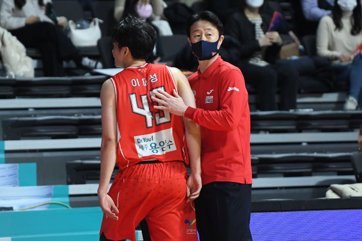 고양 오리온 이대성과 강을준 감독. KBL 제공