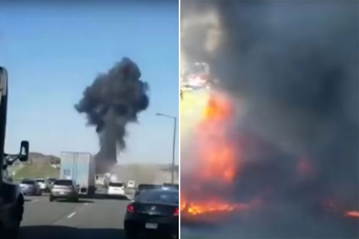 메데이로스의 트럭이 고속도로를 질주하던 당시의 상황이 유튜버의 카메라에 고스란히 담겼다. 유튜브 영상 캡처