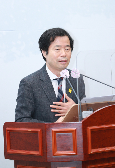 11일 신년기자회견 중인 김승환 전북교육감. 전북교육청 제공