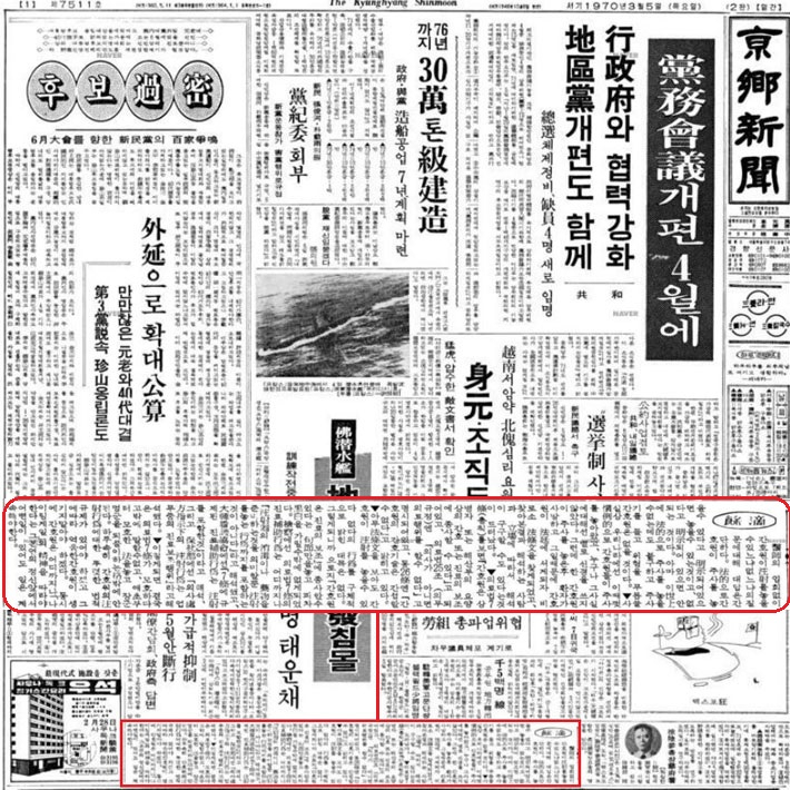 According to the Kyunghyang Shinmun on March 5, 1970, an article criticizing the ambiguous provisions of the Medical Law at the time was reported.  Naver News Library Capture