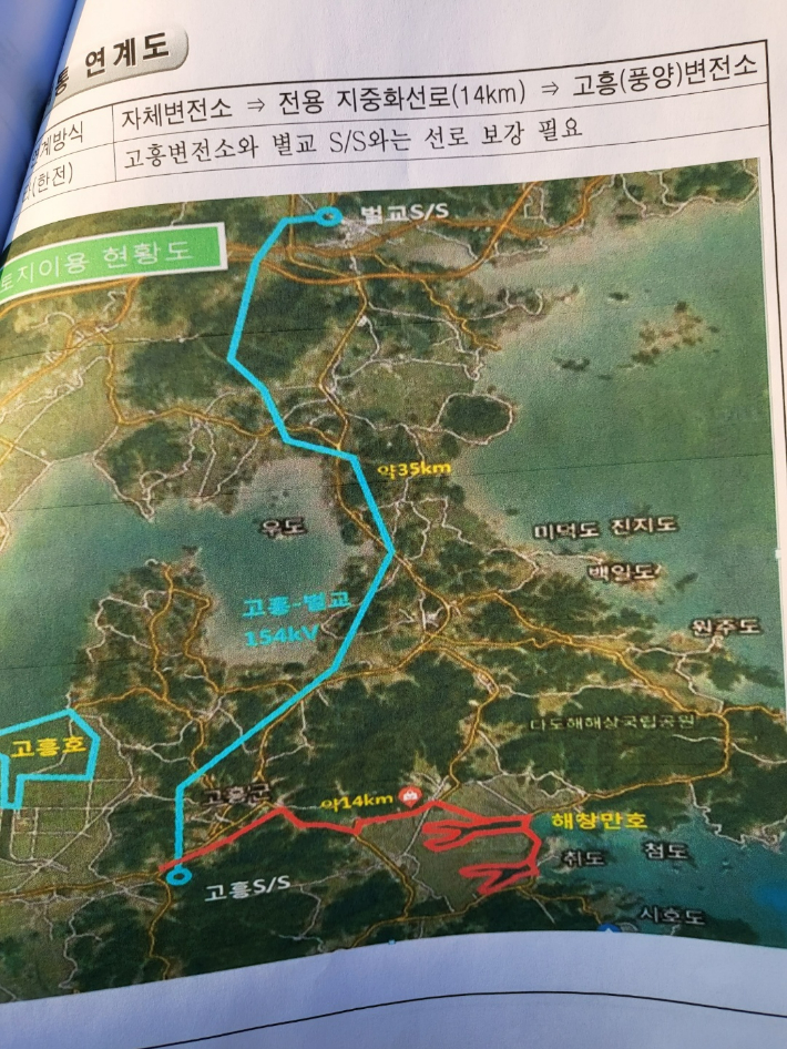 송전선로 매설 구간. 독자제공