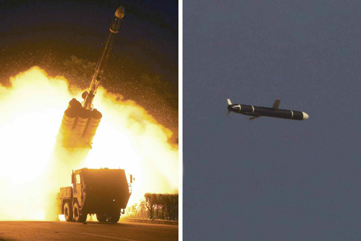 북한이 지난해 9월 순항미사일을 발사하는 모습. 뉴스1 제공