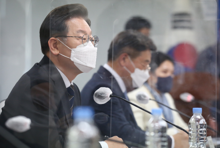 더불어민주당 이재명 대선 후보. 국회사진기자단