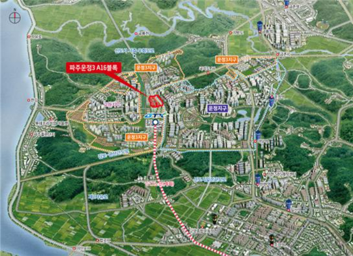 파주운정3지구 위치도. 국토교통부 제공