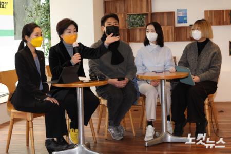 심상정, 연금개혁안 발표하고 90년대생들과 간담회