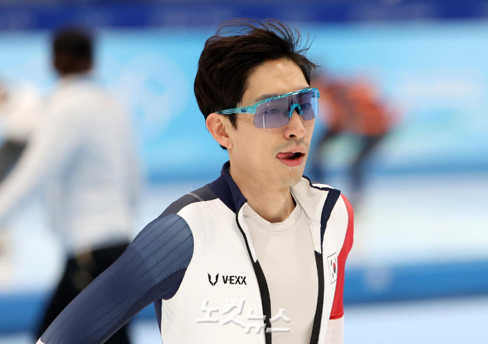 2022 베이징동계올림픽에서 4번의 올림픽 출전을 이룬 스피드스케이팅 장거리 간판 이승훈. 박종민 기자