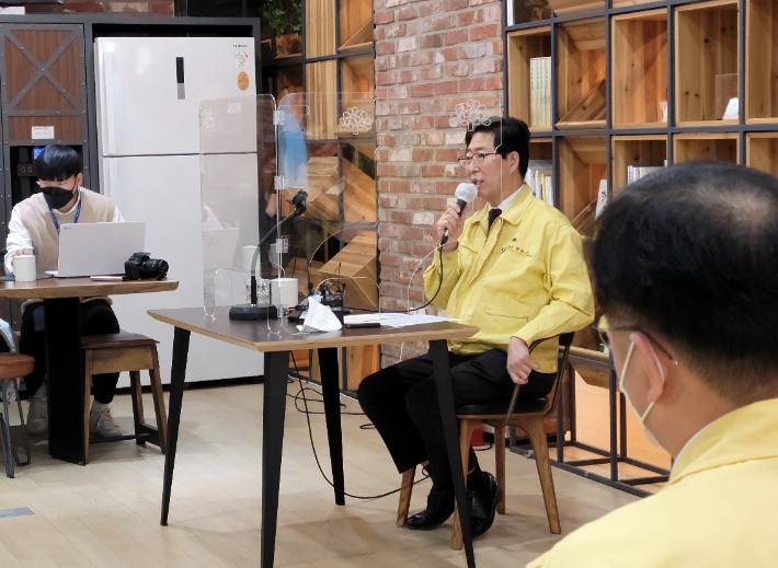 기자회견하는 양승조 충남지사. 연합뉴스