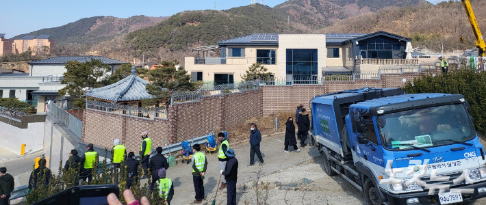 박근혜 전 대통령이 거주할 것으로 알려진 대구 달성군 유가읍의 한 주택. 류연정 기자