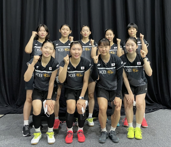 2022 아시아남녀단체배드민턴선수권대회에 나선 한국 여자 배드민턴 대표팀 선수들. 대한배드민턴협회