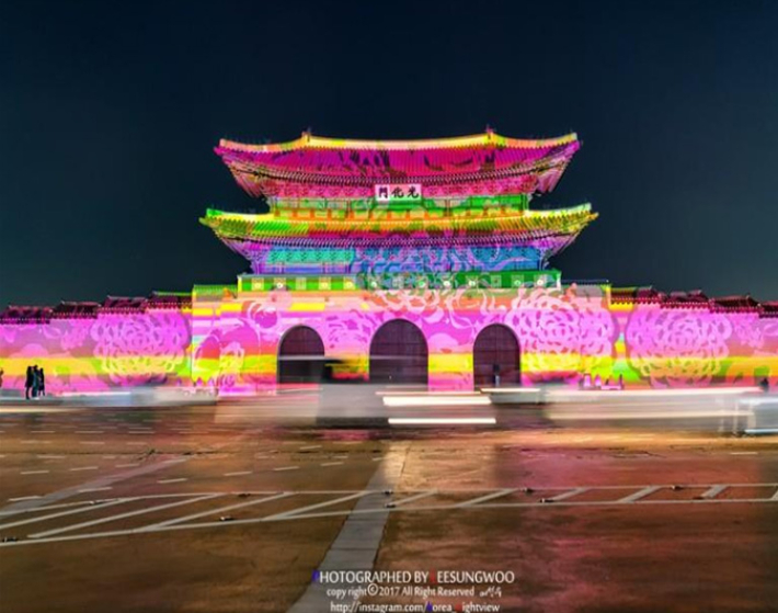 광화문 미디어파사드 시범운영 모습. 서울시 제공