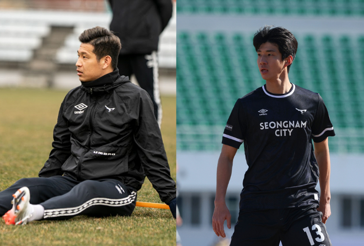 성남FC의 '큰' 김민혁(왼쪽)과 '작은' 김민혁. 한국프로축구연맹 제공