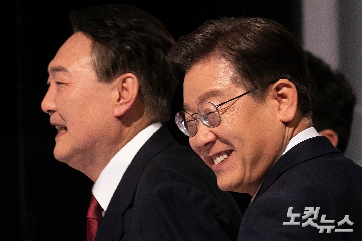 국민의힘 윤석열 후보(왼쪽)와 더불어민주당 이재명 후보. 윤창원 기자