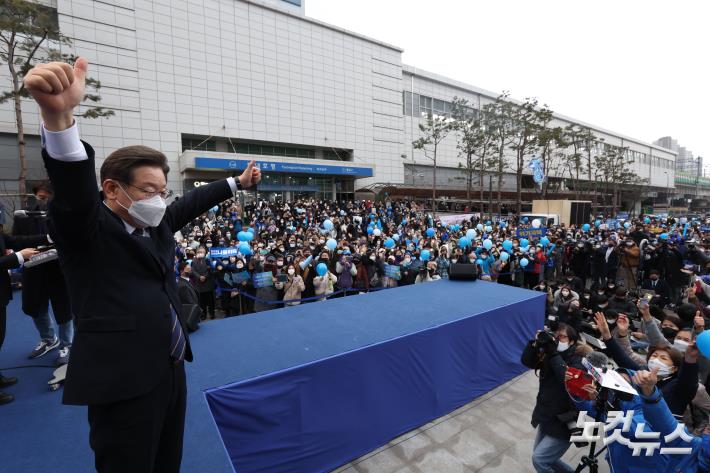 남양주 찾은 이재명 대선후보