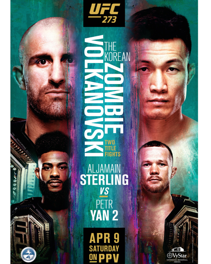 UFC 273 공식 포스터. UFC 트위터 캡처