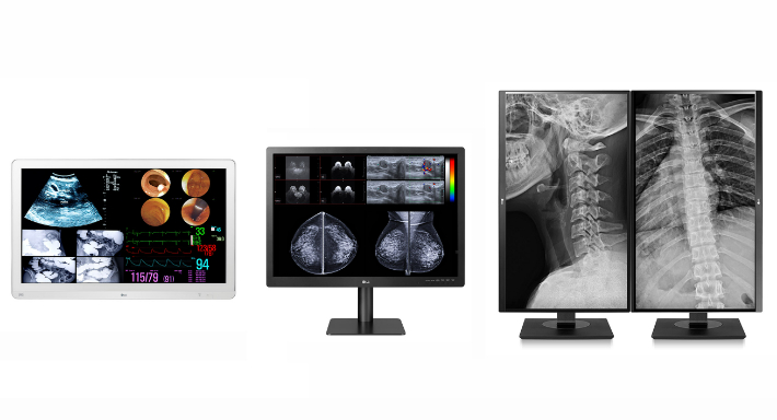 사진은 왼쪽부터 LG전자 수술용 모니터(32HL714S), 진단용 모니터(31HN713D), 임상용 모니터(27HJ713C) 제품 이미지. LG전자 제공.