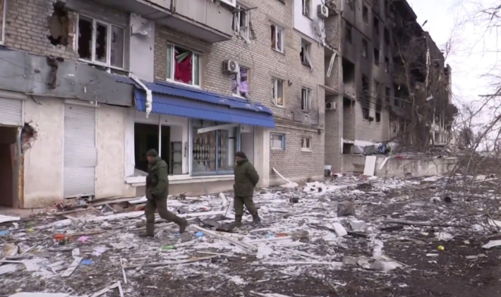 폭격을 당한 우크라이나의 한 병원. NBC캡처
