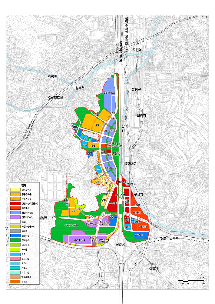 플랫폼시티 토지이용계획도. 경기도 제공