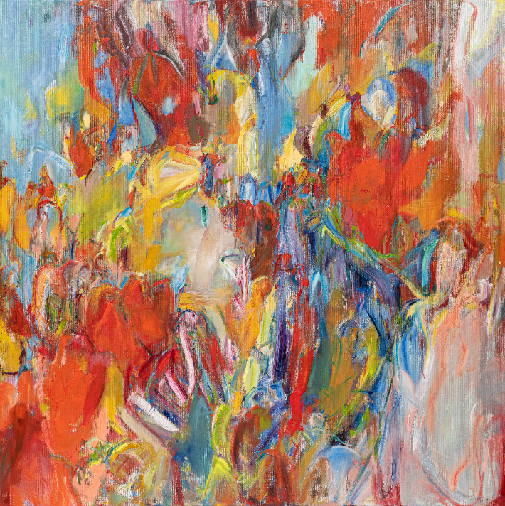 Sabine Moritz, Andromeda, 2021, Oil on canvas, 200 x 200 cm