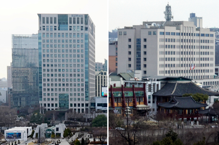 사진은 외교부 청사, 국방부 청사의 모습. [연합뉴스]