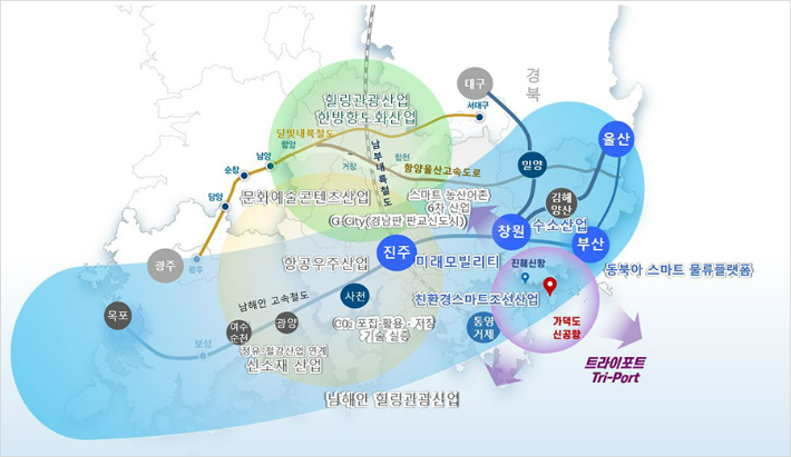 부울경 메가시티. 경남도청 제공