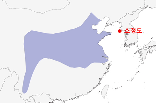 검은턱오목눈이(가칭)의 분포권 지도. 환경부 제공