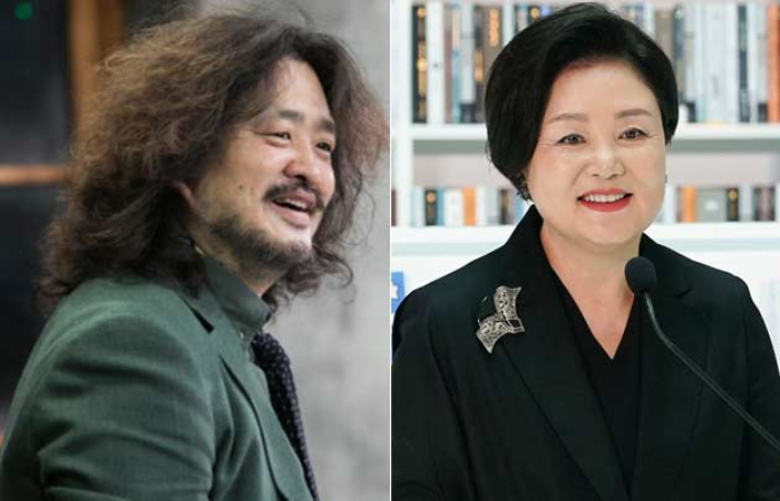 방송인 김어준 씨(왼쪽) 김정숙 여사(오른쪽). TBS 제공·연합뉴스