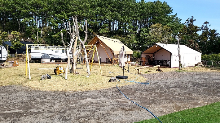 적발된 무등록 야영장. 제주도 자치경찰단 제공