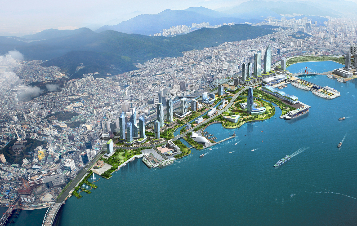 부산항 북항재개발 조감도. 해양수산부 제공