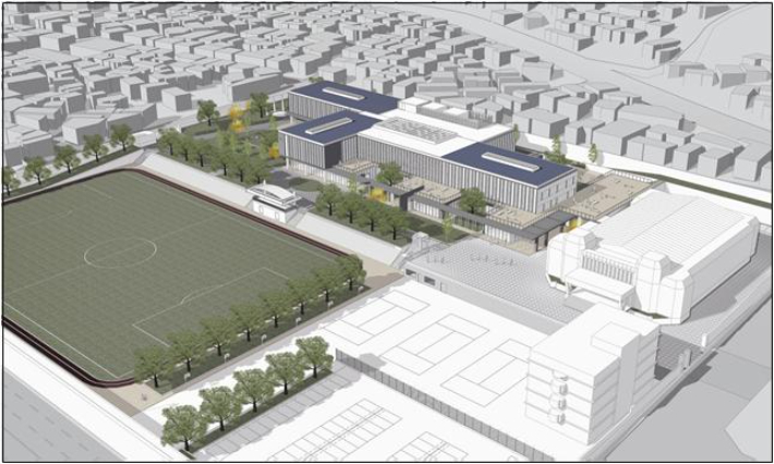 동래고 개축 조감도. 부산시교육청 제공