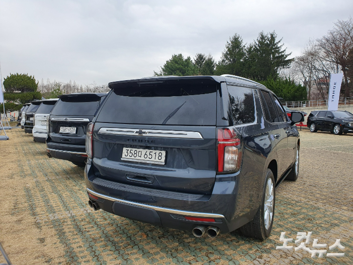 쉐보레 초대형 SUV 타호. 김승모 기자 