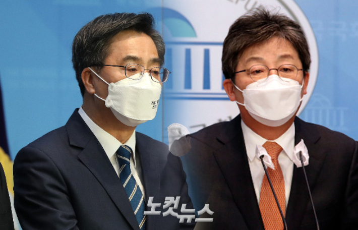 왼쪽부터 김동연 새로운물결 대표, 유승민 국민의힘 전 의원. 황진환 기자